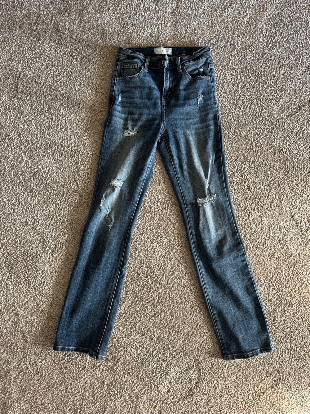 EUC RISEN Medium Wash Distressed Women’s Jeans - Blue 0/24
